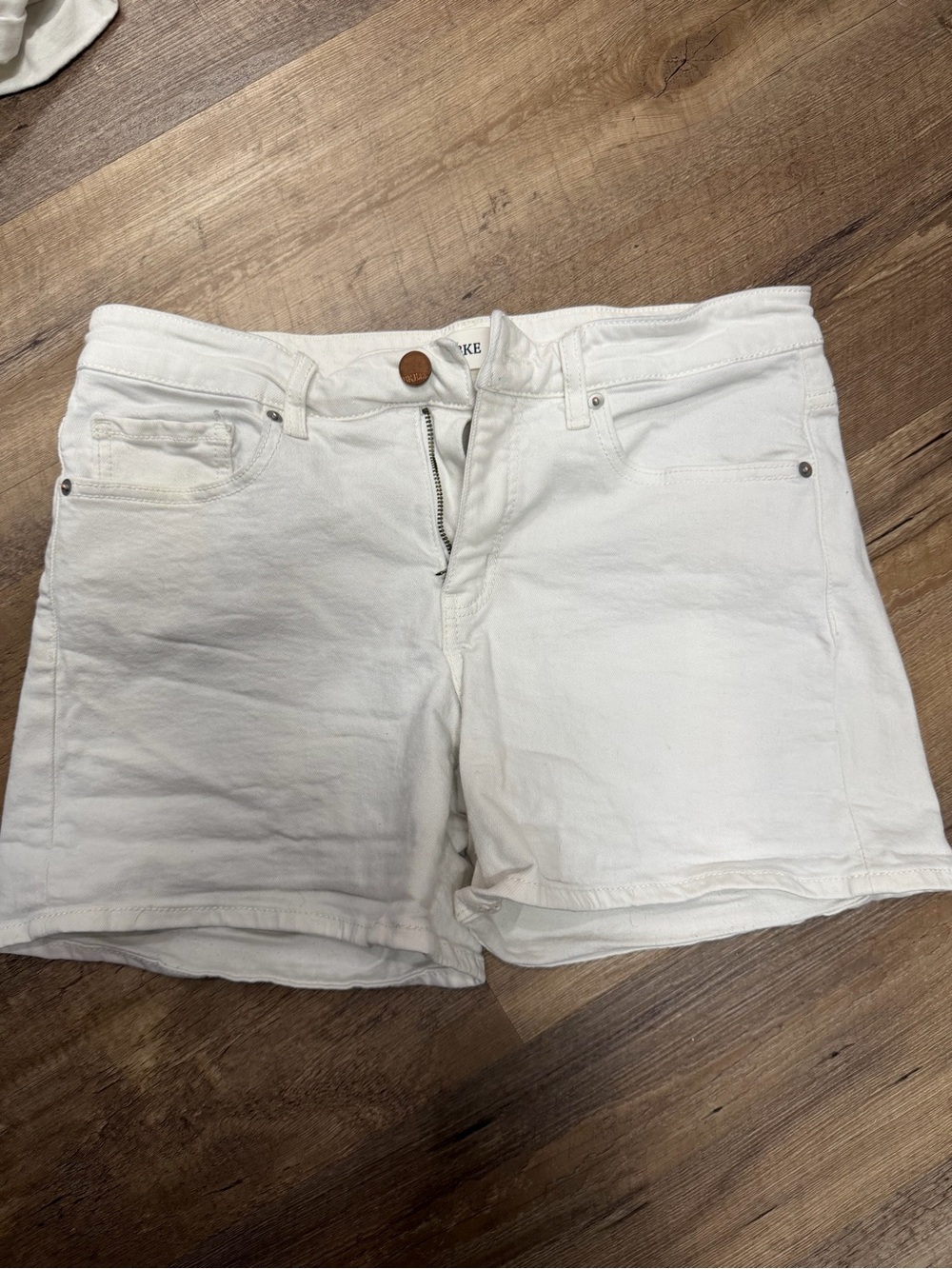 BKE White Denim Jean Shorts